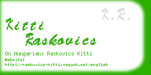 kitti raskovics business card